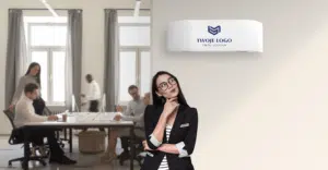 haori your company logo on the air conditioner